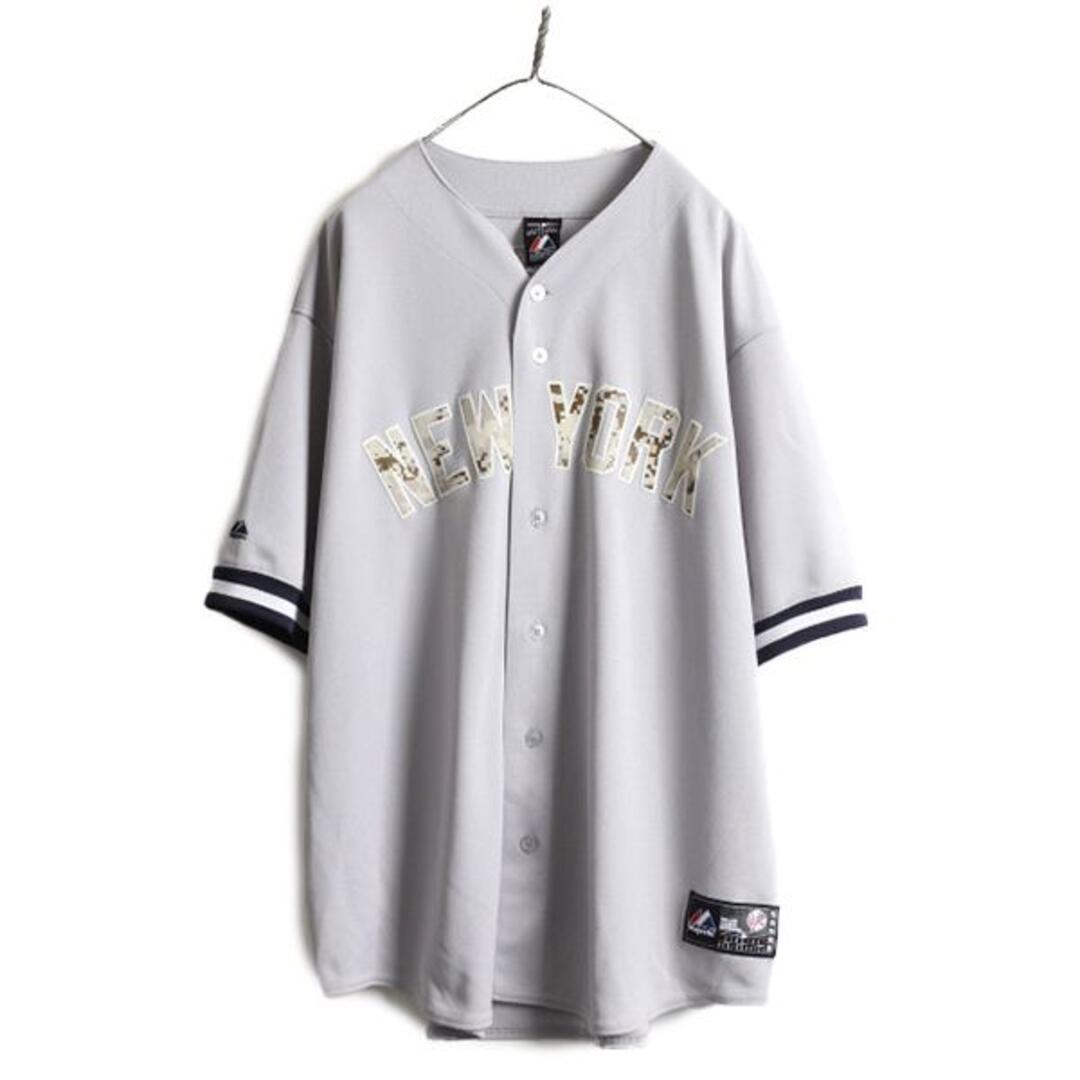 MLB Majestic ヤンキース ベースボール シャツ M ユニフォーム www