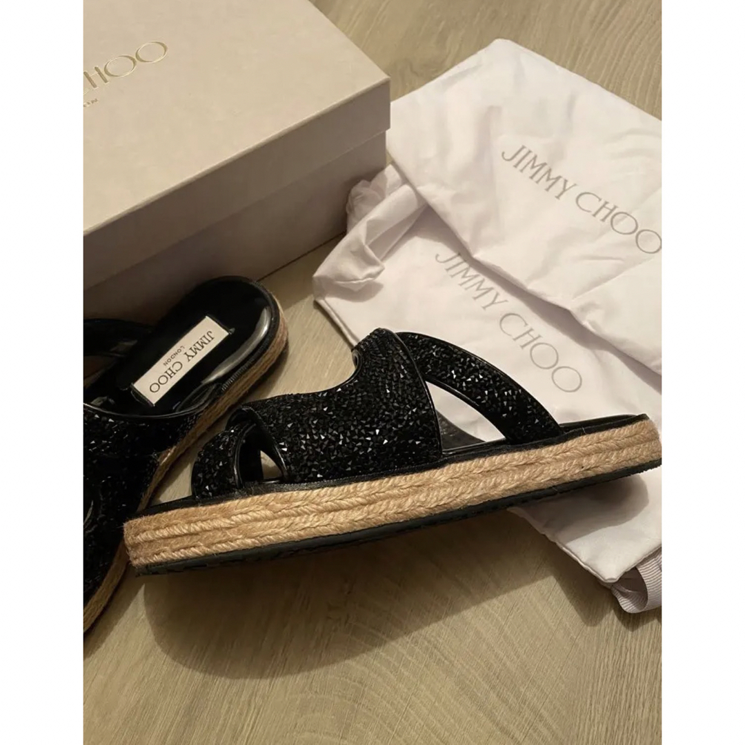 JIMMY CHOO - Jimmy choo ジミーチュウ キラキラサンダル 試着のみの美