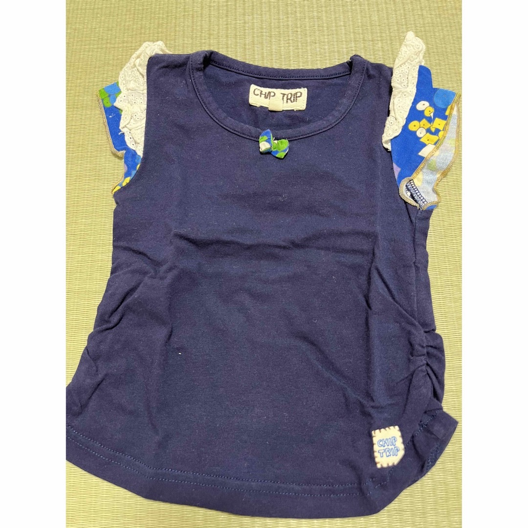 CHIP TRIP(チップトリップ)のノースリーブ　女児90 キッズ/ベビー/マタニティのキッズ服女の子用(90cm~)(Tシャツ/カットソー)の商品写真