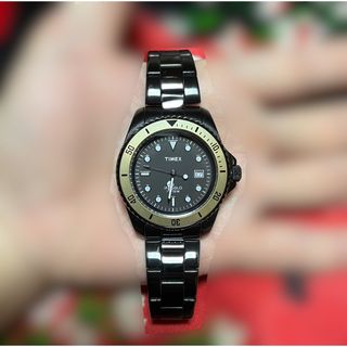 タイメックス(TIMEX)のTIMEX タイメックス ブラックコレクション ゴールド(腕時計(アナログ))