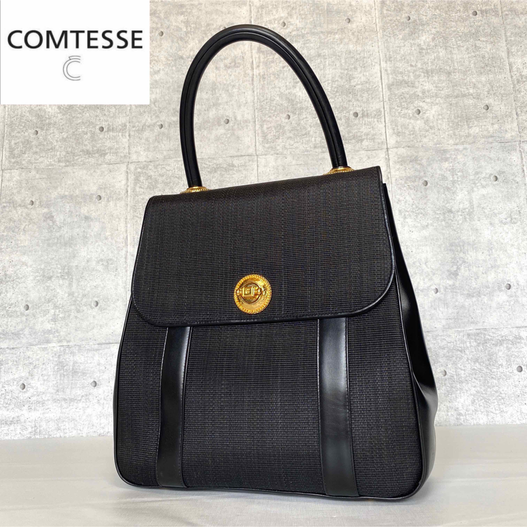 COMTESSE - 【極美品】COMTESSE ホースヘア×レザー 黒 ゴールド金具