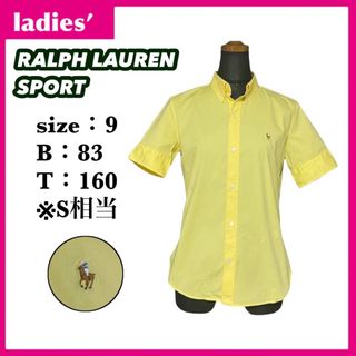 ラルフローレン(Ralph Lauren)のラルフローレンスポーツ 半袖 シャツ レディース サイズ9 S相当 イエロー(シャツ/ブラウス(半袖/袖なし))