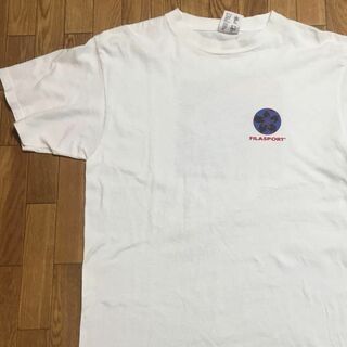 フィラ(FILA)の80s ジャマイカ製 FILA Tシャツ 地球儀 白 M(Tシャツ/カットソー(半袖/袖なし))