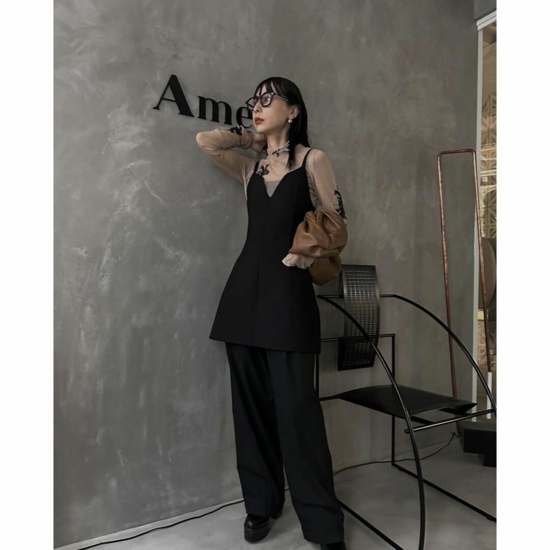 Ameri VINTAGE - ameri UND FUR EMBROIDERY SKIN TOPの通販 by 全君