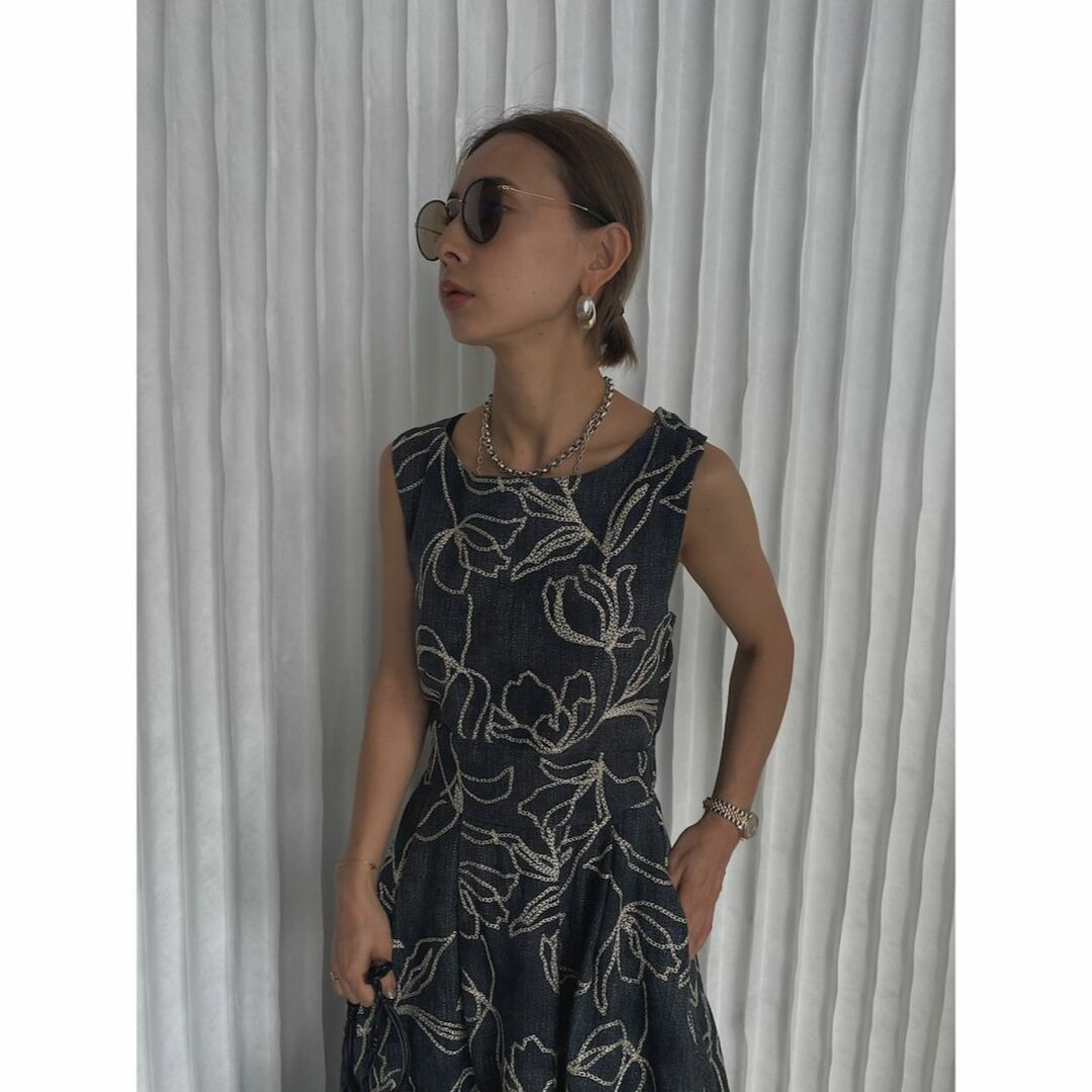 AMERI DENIM LIKE FLOWER DRESS