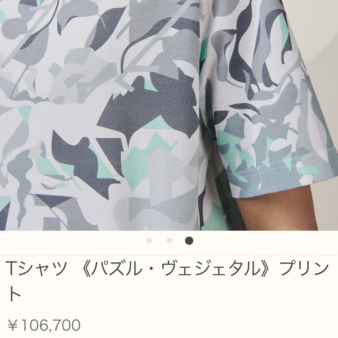 エルメス HERMES パズル・ヴェジェタル 総柄Tシャツ コットン メンズ 半袖Ｔシャツ