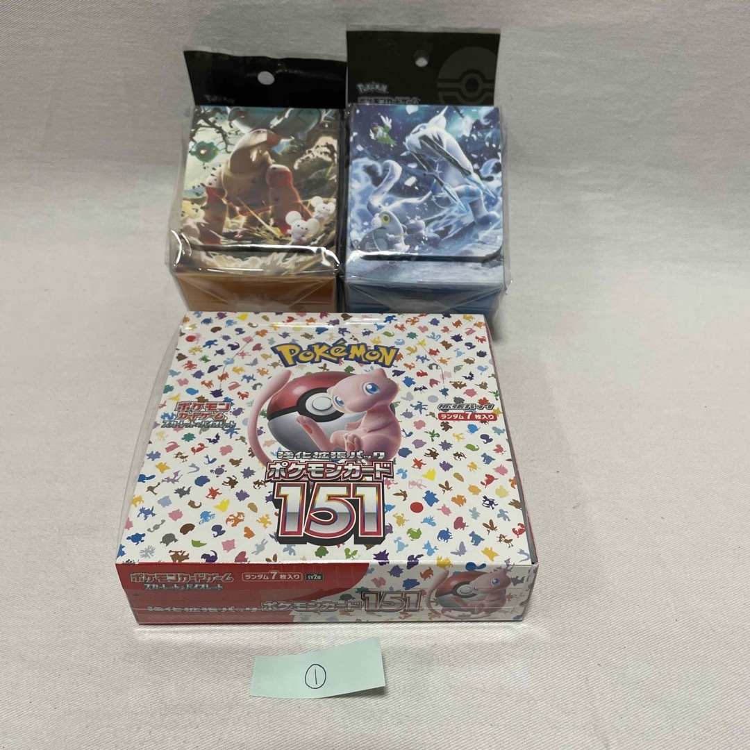 ① ポケモンカード　ポケモンカード151 1BOX ＋デッキケース2個