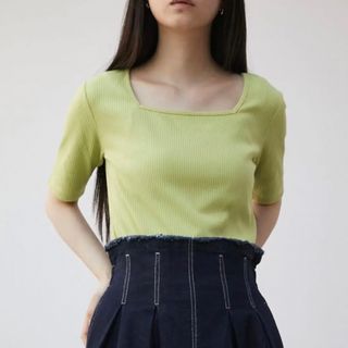 アズールバイマウジー(AZUL by moussy)の2WAY RIB TOPS リブトップス(カットソー(半袖/袖なし))