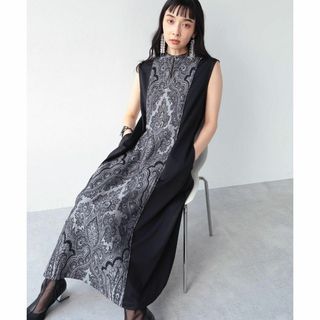 ハレ(HARE)の入手困難 新品 即完売品 HARE ゴブランキリカエノースリーブワンピース 黒(ロングワンピース/マキシワンピース)