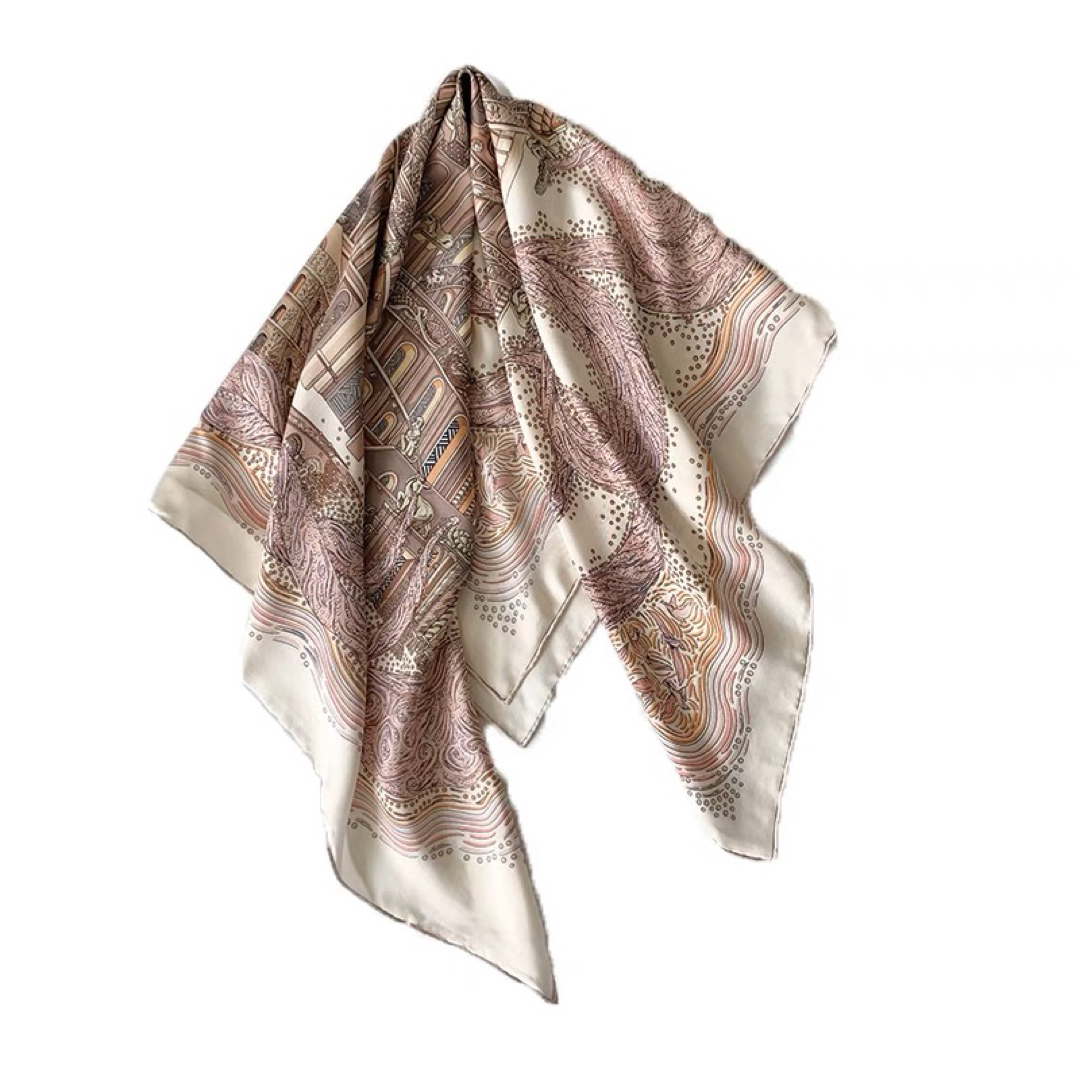 シルク100 ％スカーフ，ショール176#大判 - バンダナ/スカーフ