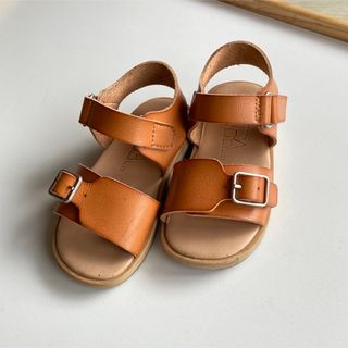 ザラキッズ(ZARA KIDS)のZara kids サンダル　ブラウン(サンダル)