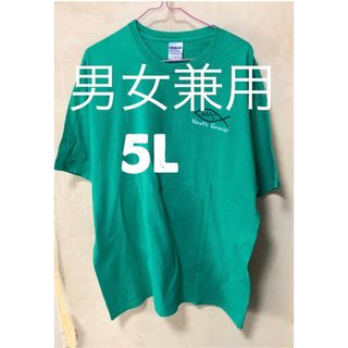 ギルタン(GILDAN)の大きいサイズレディース　緑色にYouth Groupの文字のプリントTシャツ(Tシャツ(半袖/袖なし))