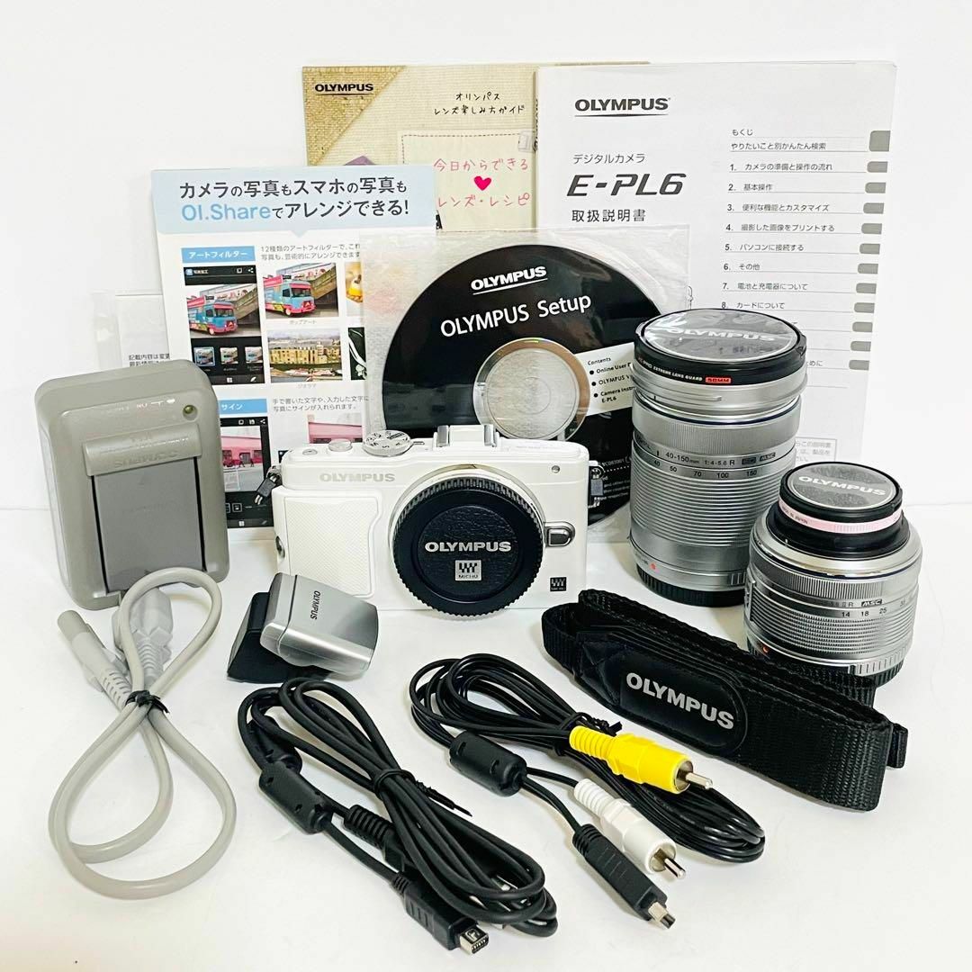 無地・新色登場! 動作品 OLYMPUS PEN E-PL6 ダブルレンズ ミラーレス