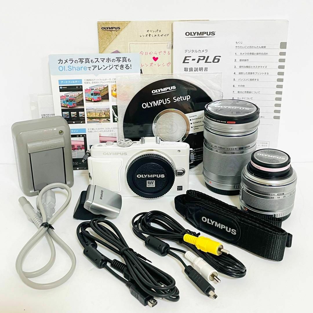 動作品 OLYMPUS PEN E-PL6 ダブルレンズ ミラーレス一眼カメラ-