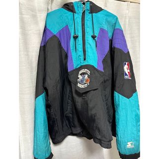 スターター(STARTER)の90s NBA STARTER HORNETS 刺繍ロゴ 中綿ナイロンジャケット(ナイロンジャケット)