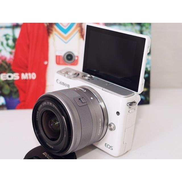 ★新品未使用品★スマホ転送機能付♪キヤノン EOS M10 ホワイト