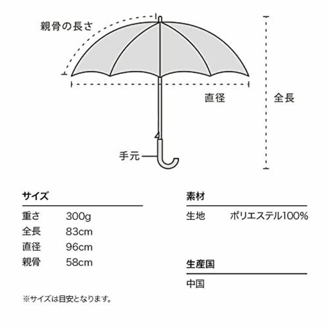 【色: ピンク】202Wpc. 雨傘 フラワーウォール ピンク 長傘 58cm 2