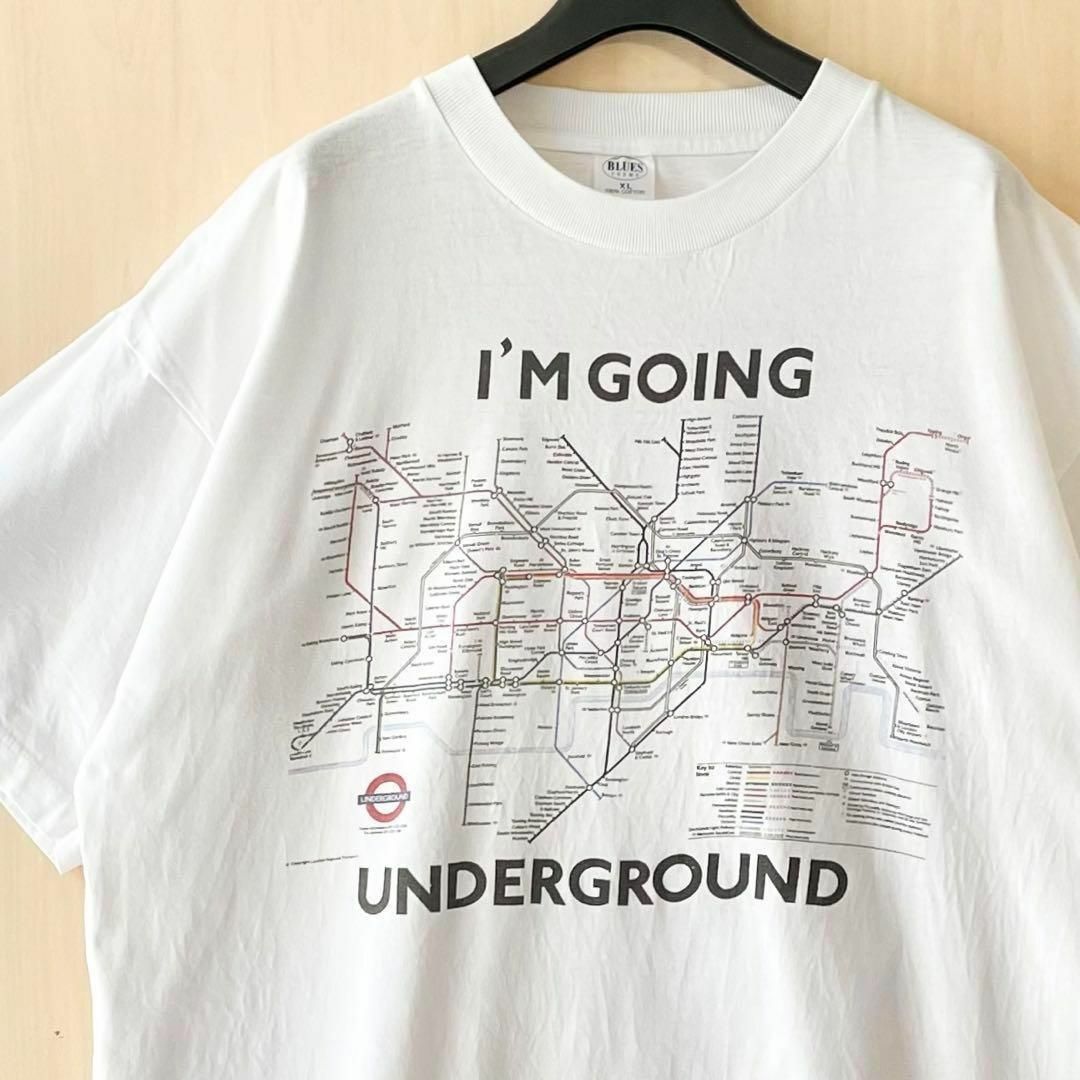 90s　ヴィンテージ　地下鉄路線図　マップTシャツ　アンダーグラウンド