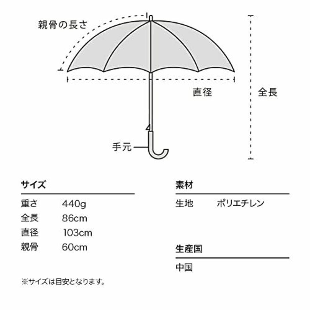 【色: オフ】202Wpc. 雨傘 ビニール傘16Kプラスティックパイピング オ 5