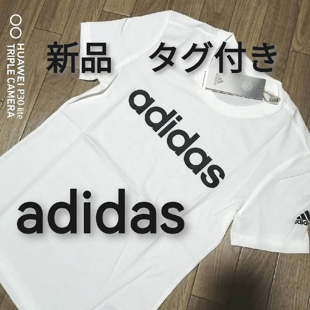 adidas(アディダス)の新品　アディダス　レディース　上下セット　Lサイズ　春夏　白Tシャツ　レギパン レディースのトップス(その他)の商品写真