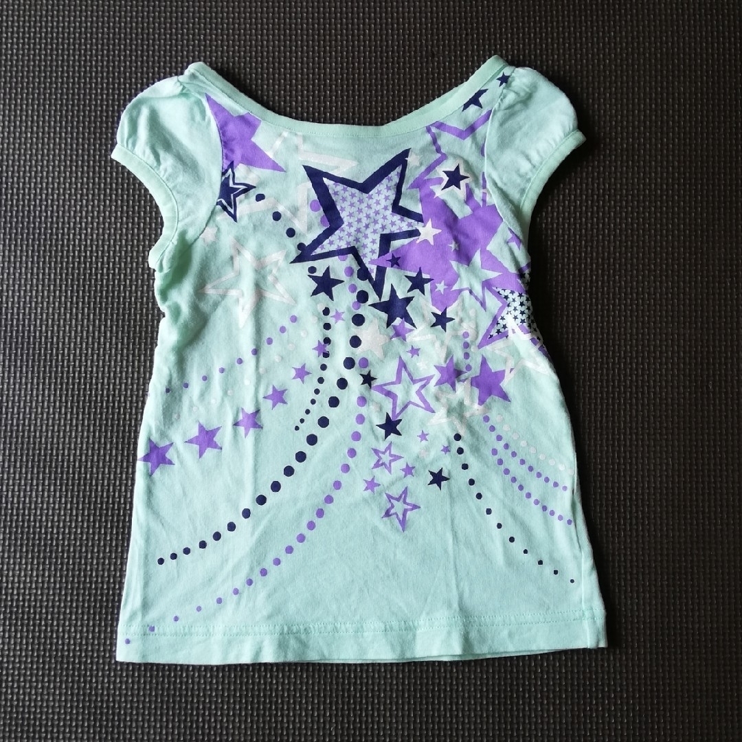 ANNA SUI mini(アナスイミニ)のアナスイミニ Tシャツ 星 エメラルドグリーン 100サイズ キッズ/ベビー/マタニティのキッズ服女の子用(90cm~)(Tシャツ/カットソー)の商品写真