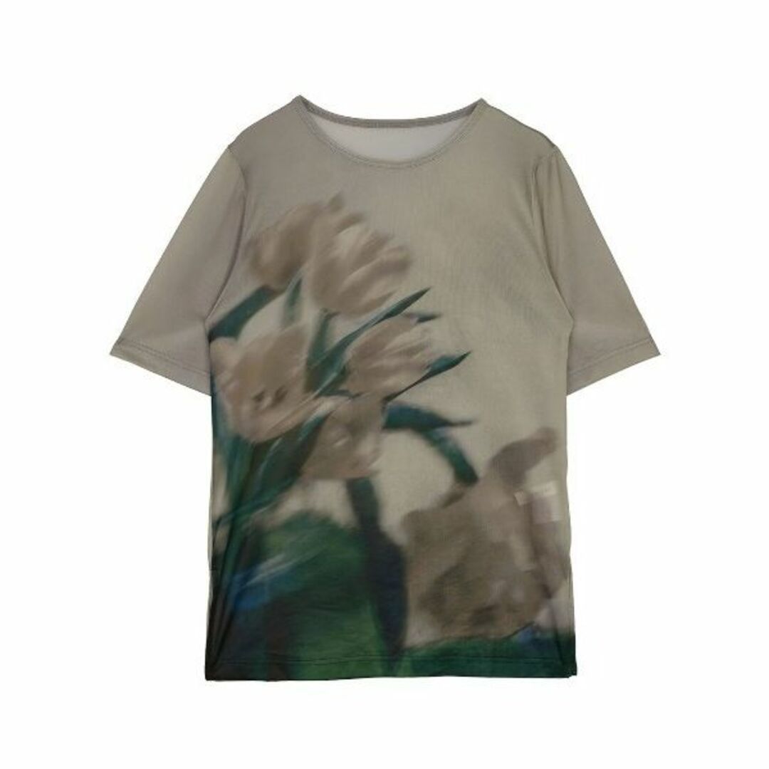 Ameri VINTAGE - 新品 AMERI SHEER FLOWERBASE PRINT TOP ベージュの