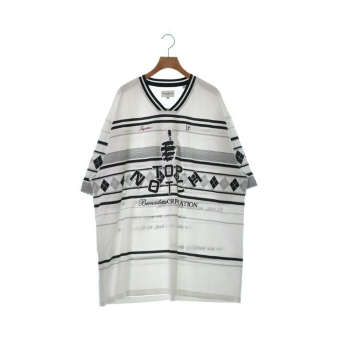 Supreme シュプリーム Tシャツ・カットソー XL 白x黒(総柄) 【古着
