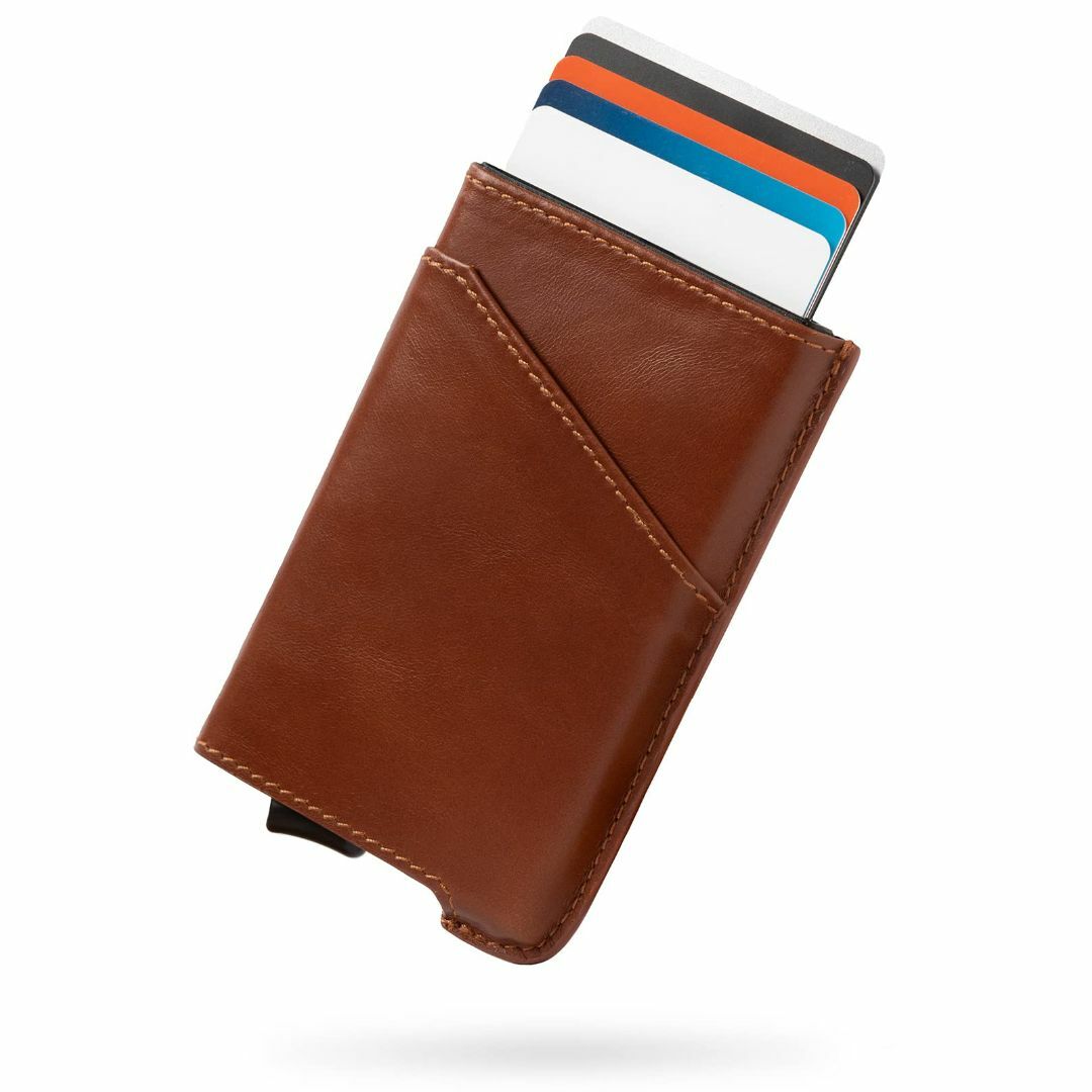 【色: Brown】Zepirion Quick Wallet 2 Leathe