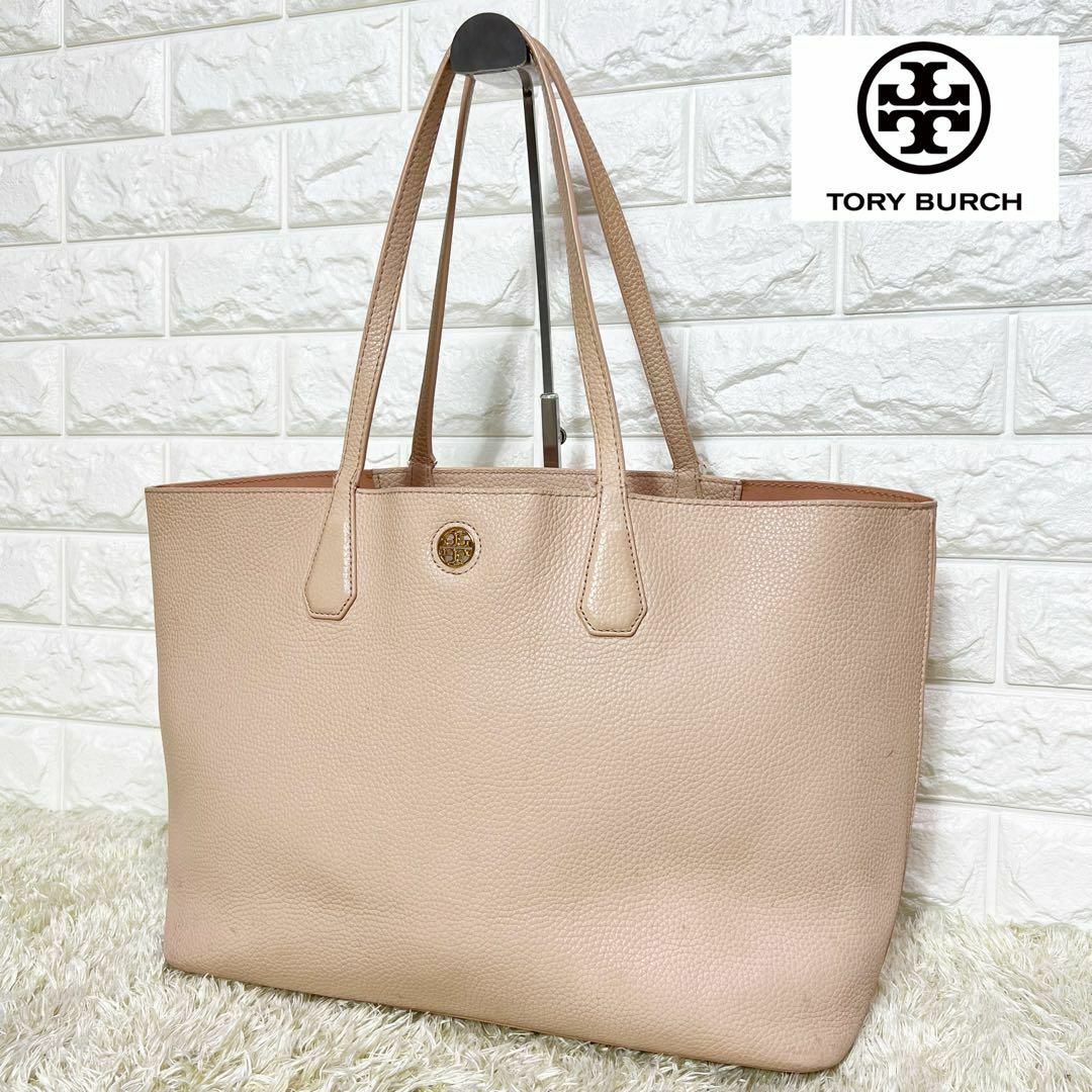 TORY BURCH トリーバーチ 大容量トートバッグ ナイロン パテントレザー