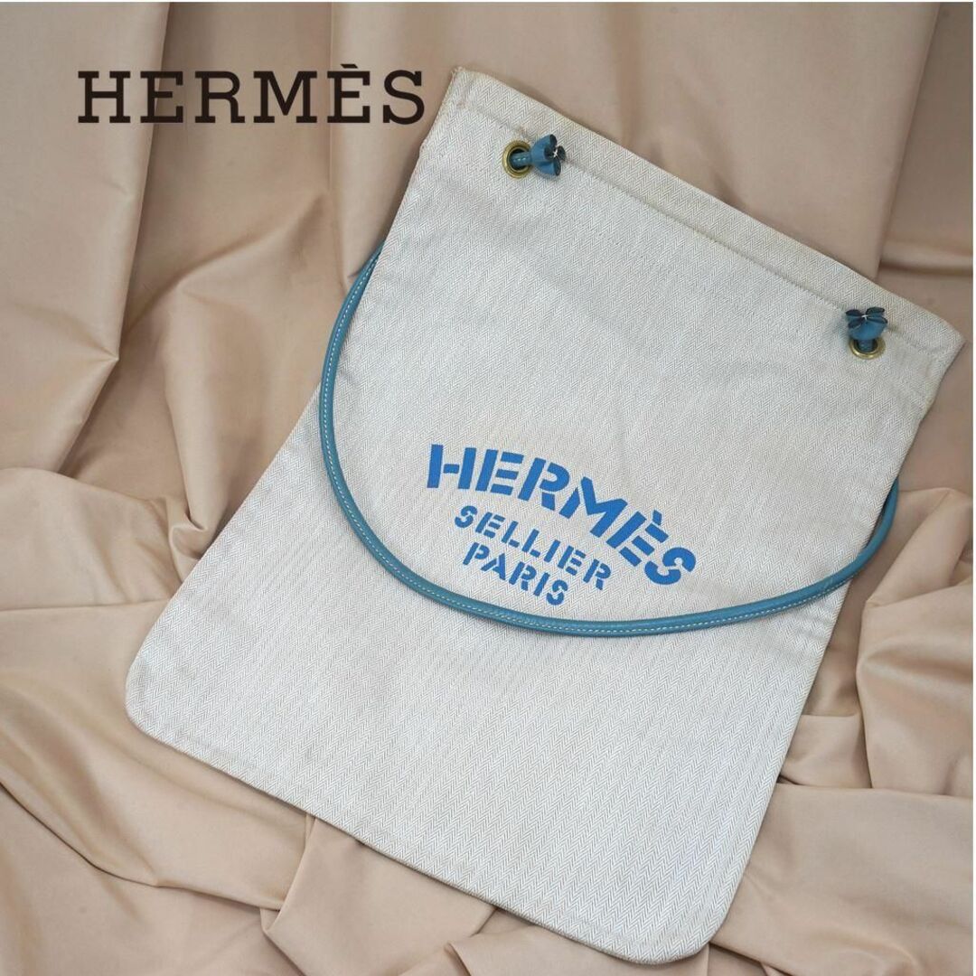 良品】Hermès エルメス キャンバス アリーヌ GM ショルダーバッグ