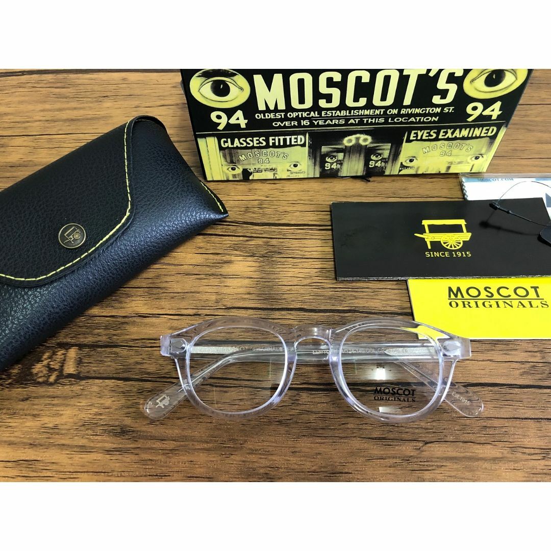 MOSCOT LEMTOSH 44 CRYSTAL 度なしクリア・カラー付き 3