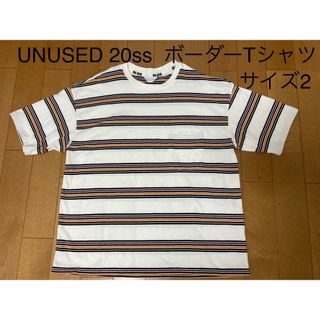 unused 20ssボーダーTシャツ サイズ2 - Tシャツ/カットソー(半袖/袖なし)