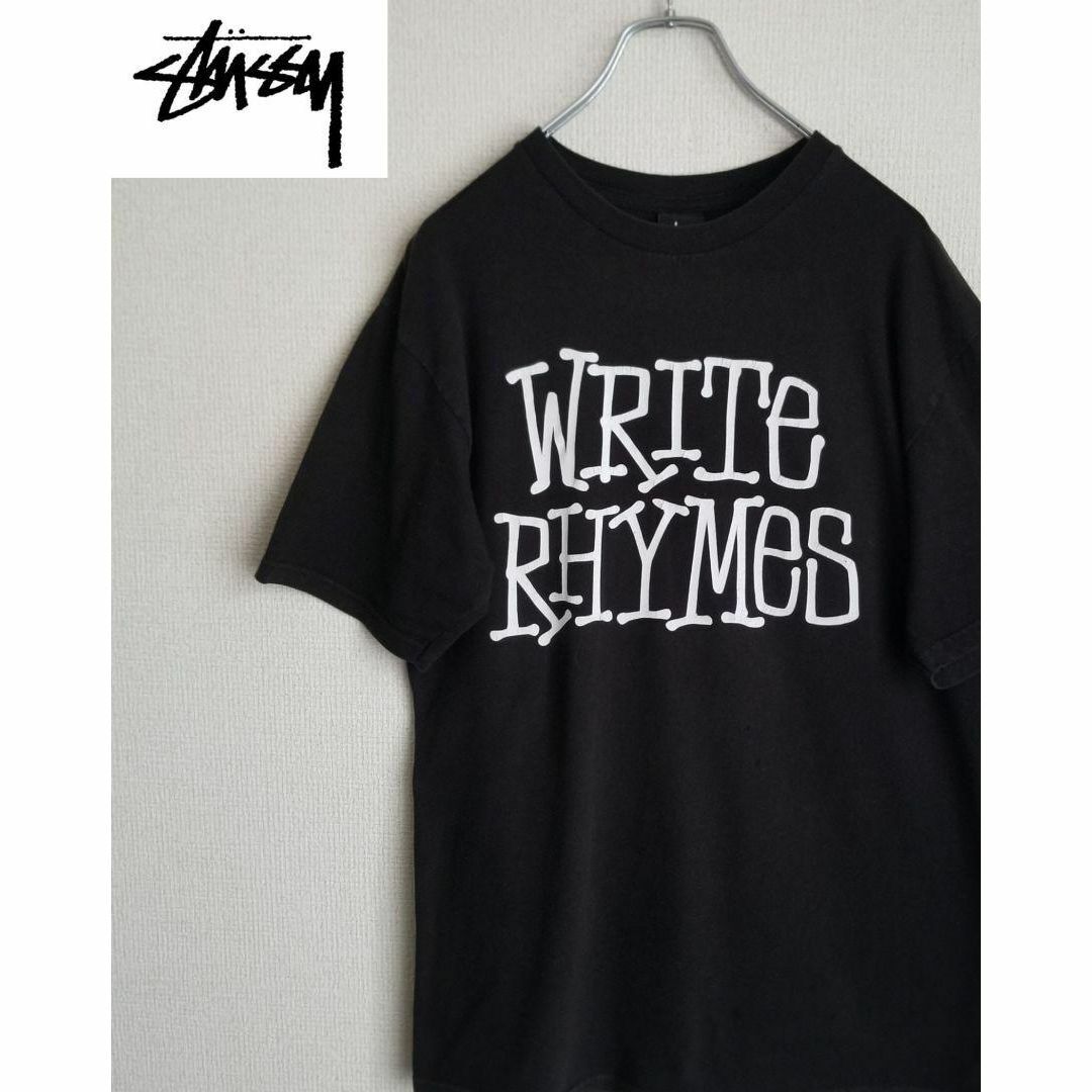 ヴィンテージ Stussy ステューシー WRITE RHYMES Tシャツ M - Tシャツ