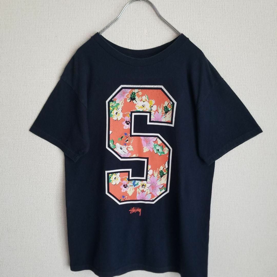 STUSSY(ステューシー)のヴィンテージ　stussy ステューシー S花柄　Tシャツ　Ｓサイズ メンズのトップス(Tシャツ/カットソー(半袖/袖なし))の商品写真