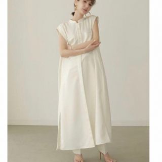 louren satin standcollar onepiece(ロングワンピース/マキシワンピース)