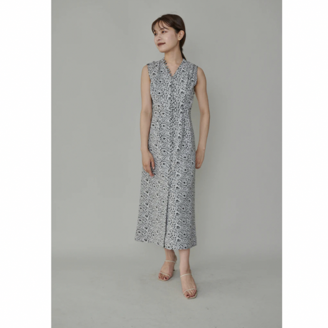 【L'Or】Flower Jacquard Dress