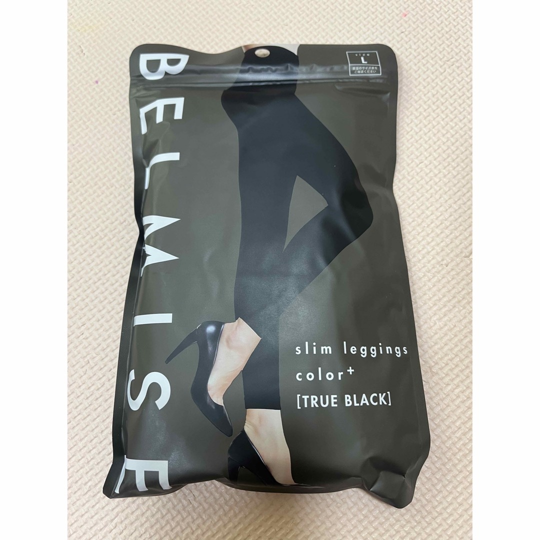 のん様専用☆新品スリムレギンスcolor+--Lサイズ　ベルミス　ブラック レディースのレッグウェア(レギンス/スパッツ)の商品写真