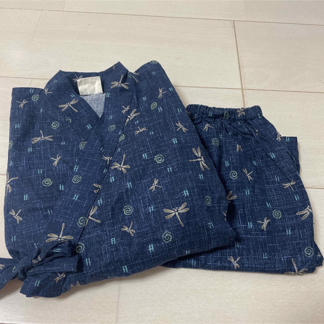 甚平　110 男の子　トンボ柄　美品 キッズ/ベビー/マタニティのキッズ服男の子用(90cm~)(甚平/浴衣)の商品写真