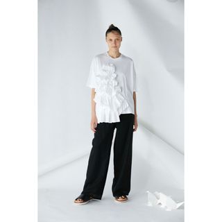 男女兼用 【完売品】エンフォルド 綿100 トップス 白 半袖 ベスト T
