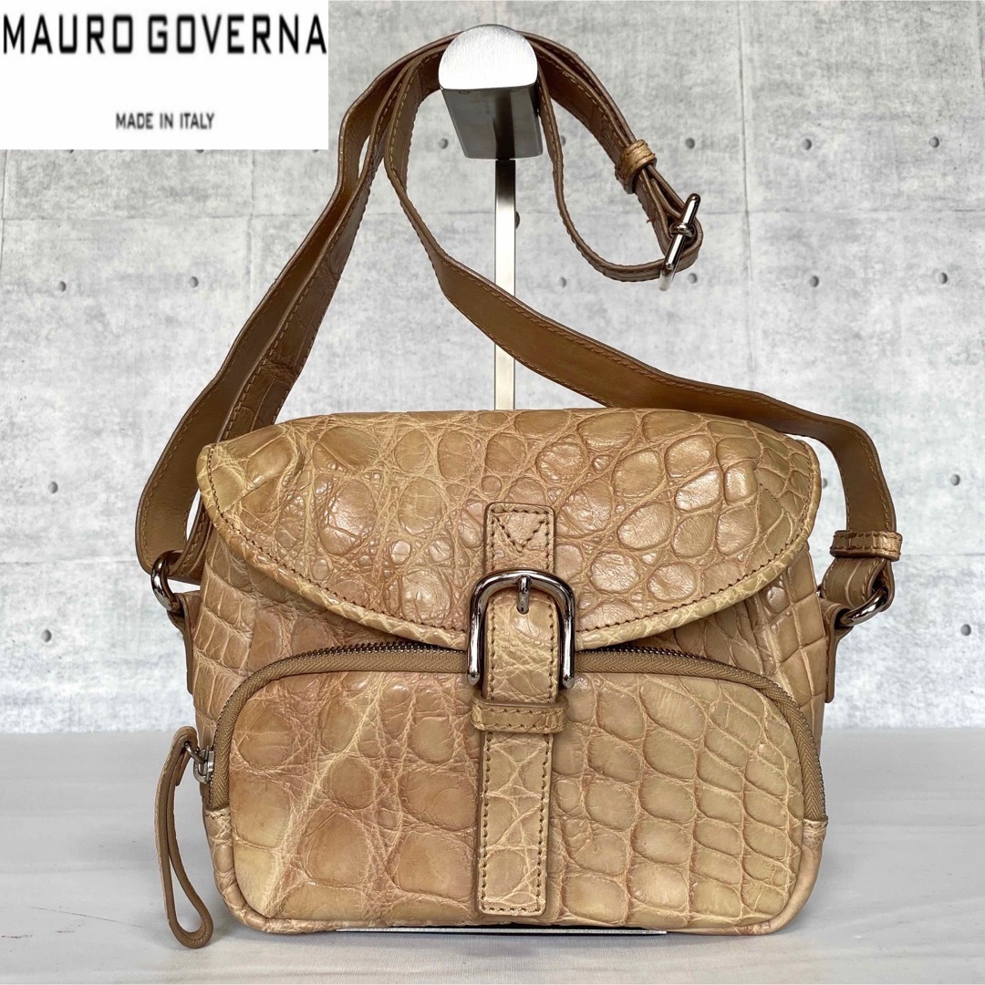 安心の通販 MAURO GOVERNA マットクロコ ルビーレッド 2WAY BAG