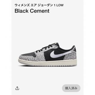 ジョーダン(Jordan Brand（NIKE）)のWMNS AJ1 Retro Low OG Black Cement ウィメンズ(スニーカー)