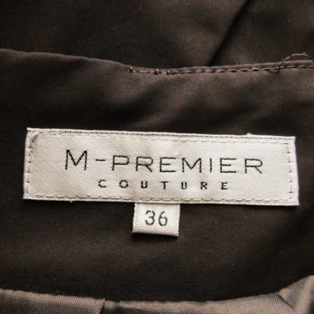 M-premier(エムプルミエ)のエムプルミエ スカート フレア ひざ丈 タック 薄手 通勤 ビジネス 36 茶 レディースのスカート(ひざ丈スカート)の商品写真