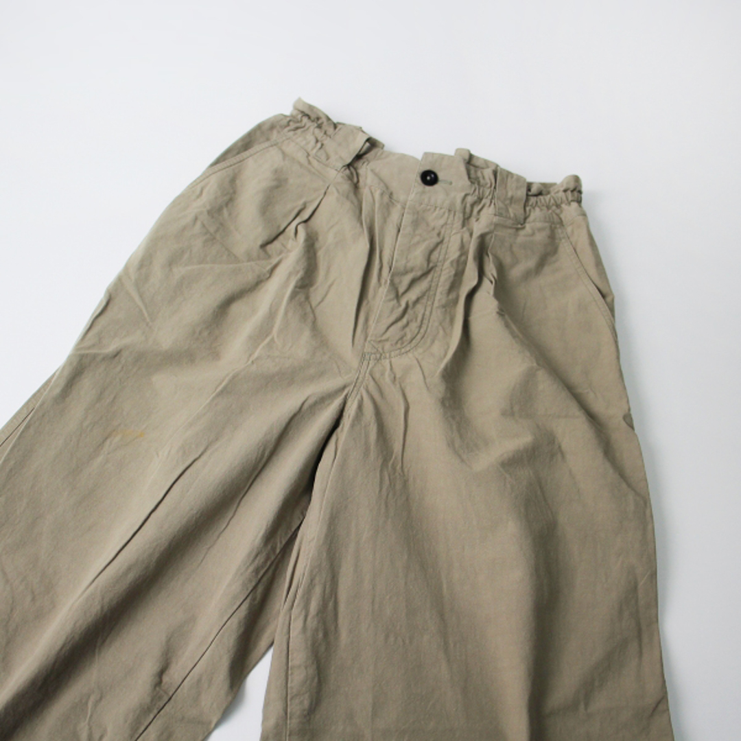 MARGARET HOWELL(マーガレットハウエル)の2020SS MHL. エムエイチエル マーガレットハウエル COTTON LINEN PLAIN WEAVE パンツ 3/カーキ トラウザーズ【2400013389822】 レディースのパンツ(カジュアルパンツ)の商品写真