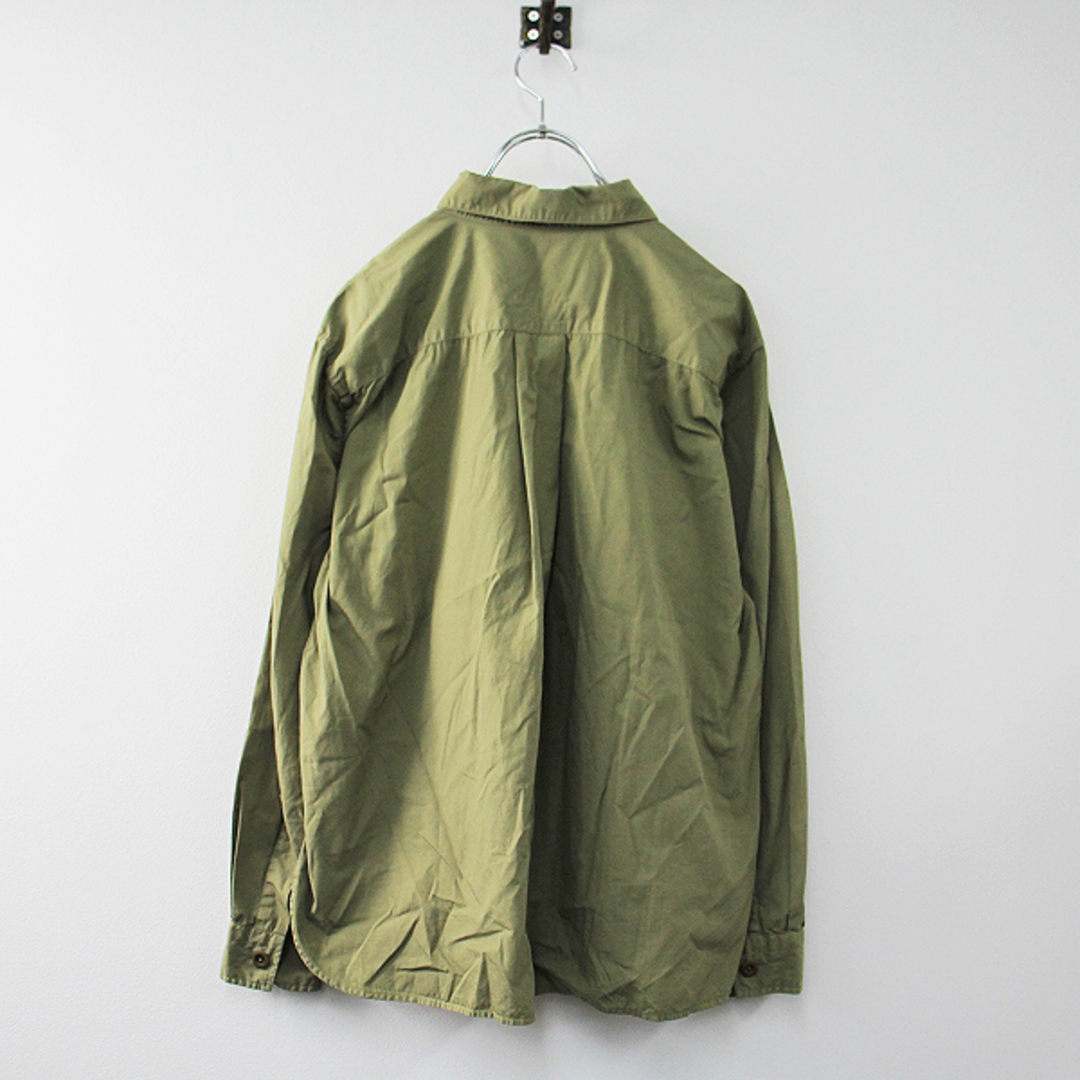 2022SS MHL. エムエイチエル マーガレットハウエル GARMENT DYE BASIC POPLIN  3/カーキ 長袖シャツ【2400013389617】 2