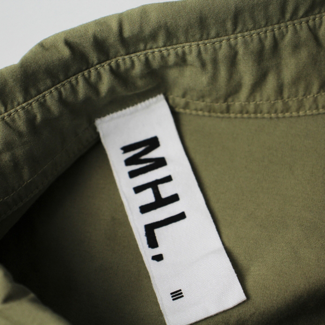 2022SS MHL. エムエイチエル マーガレットハウエル GARMENT DYE BASIC POPLIN  3/カーキ 長袖シャツ【2400013389617】