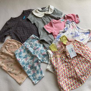 ユニクロ(UNIQLO)のラッキー様専用60 70 女の子　ユニクロ　UNIQLO セット売り(ロンパース)