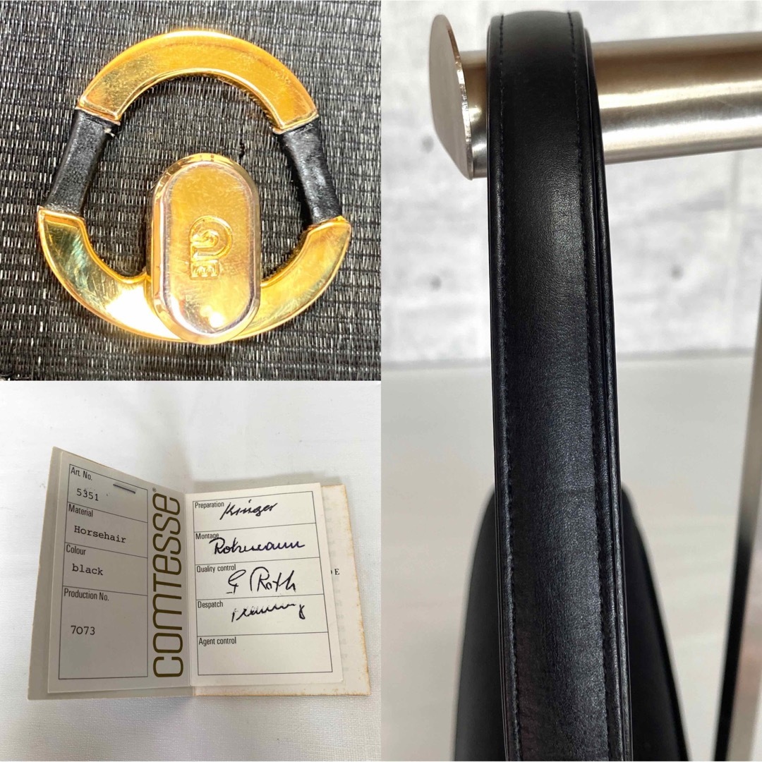 COMTESSE - 【極美品】COMTESSE ホースヘア ブラック ゴールド金具