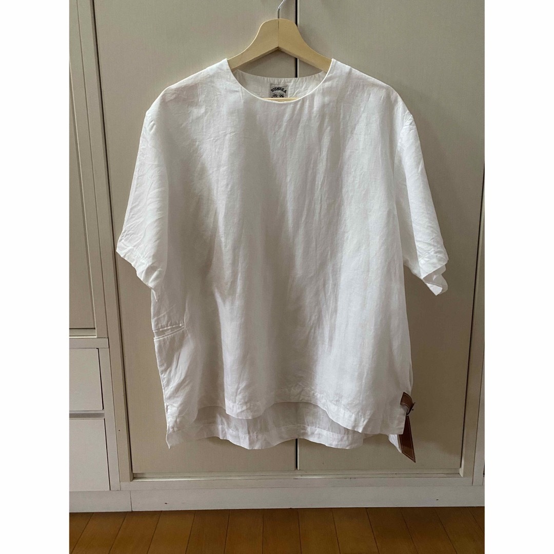 sunsea サンシー　19ss リネン　ベルト　tシャツ　ホワイト　M | フリマアプリ ラクマ