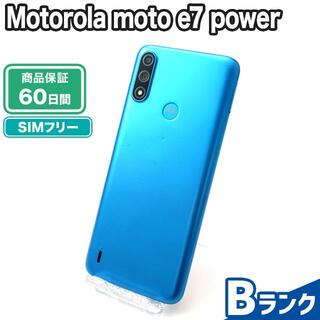 モトローラ(Motorola)のMotorola moto e7 power タヒチブルー SIMフリー 中古 Bランク 本体【ReYuuストア（リユーストア）】(スマートフォン本体)