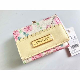 【新品訳あり】CAPRICIEUX 花　財布　ローズ　ミニウォレット　折り畳み(財布)